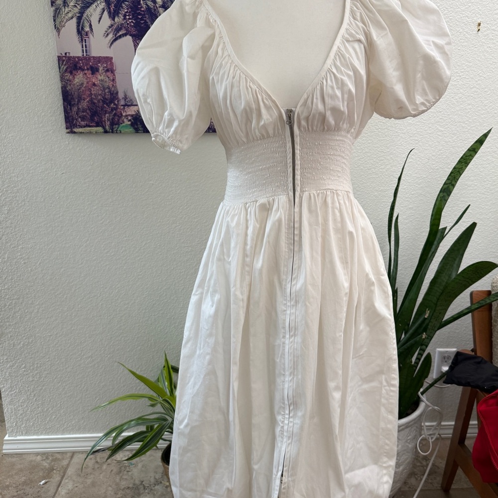 La Ligne White Long Sleeve Dress